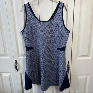 Grand Slam Racket Print Sleeveless Performance Dress Women’s Size Large